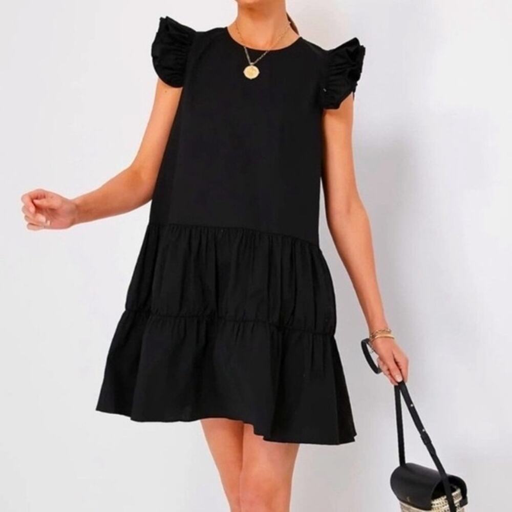 Tuckernuck Pomander Dress Corrine Flutter Sleeve Mini Dress Size Small Tiered